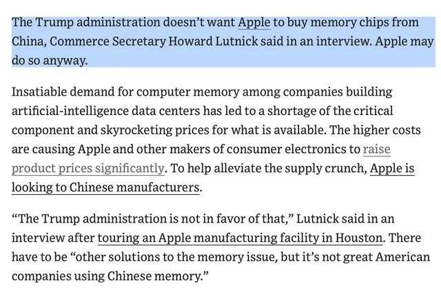 AI-boomen tömmer lagren – USA pressar Apple att nobba Kina