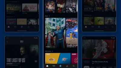 Skärmdumpar från Amazon Prime Video-appen. Flöden med filmer, serier och korta videoklipp visas.