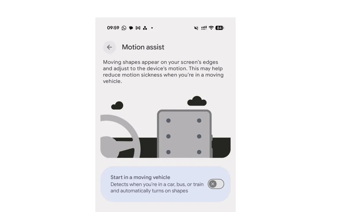 Android får rörliga prickar på skärmen – ska bota din åksjuka